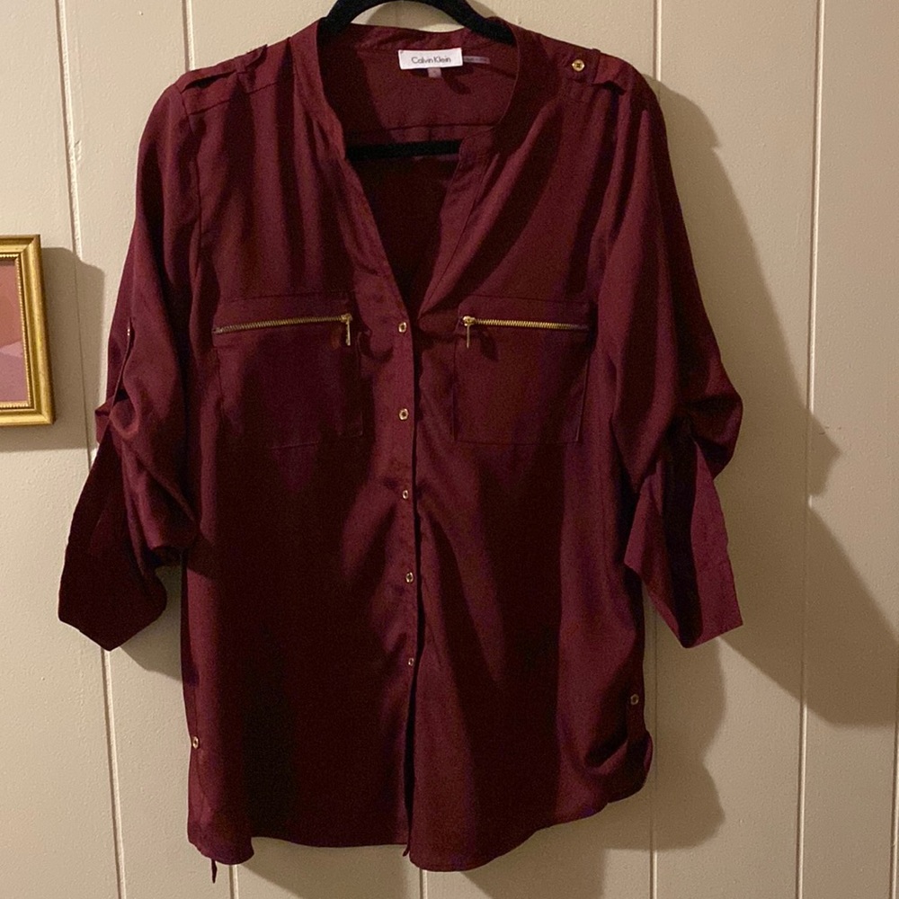 Burgundy Blouse. Gorgeous and Divine! Beautiful Color. Great Staple!!!